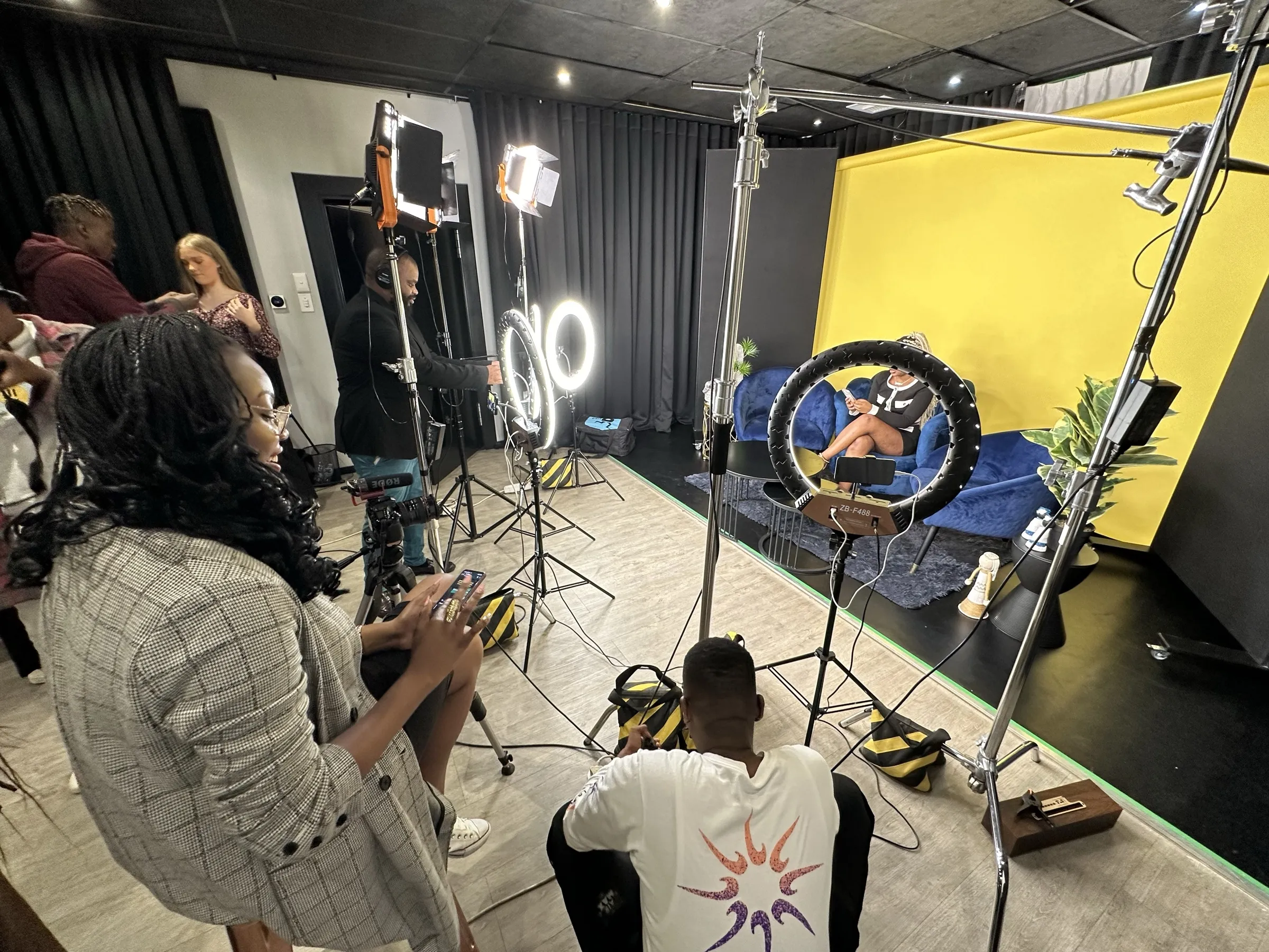 Behind the scenes in the TWSS studio, Johannesburg