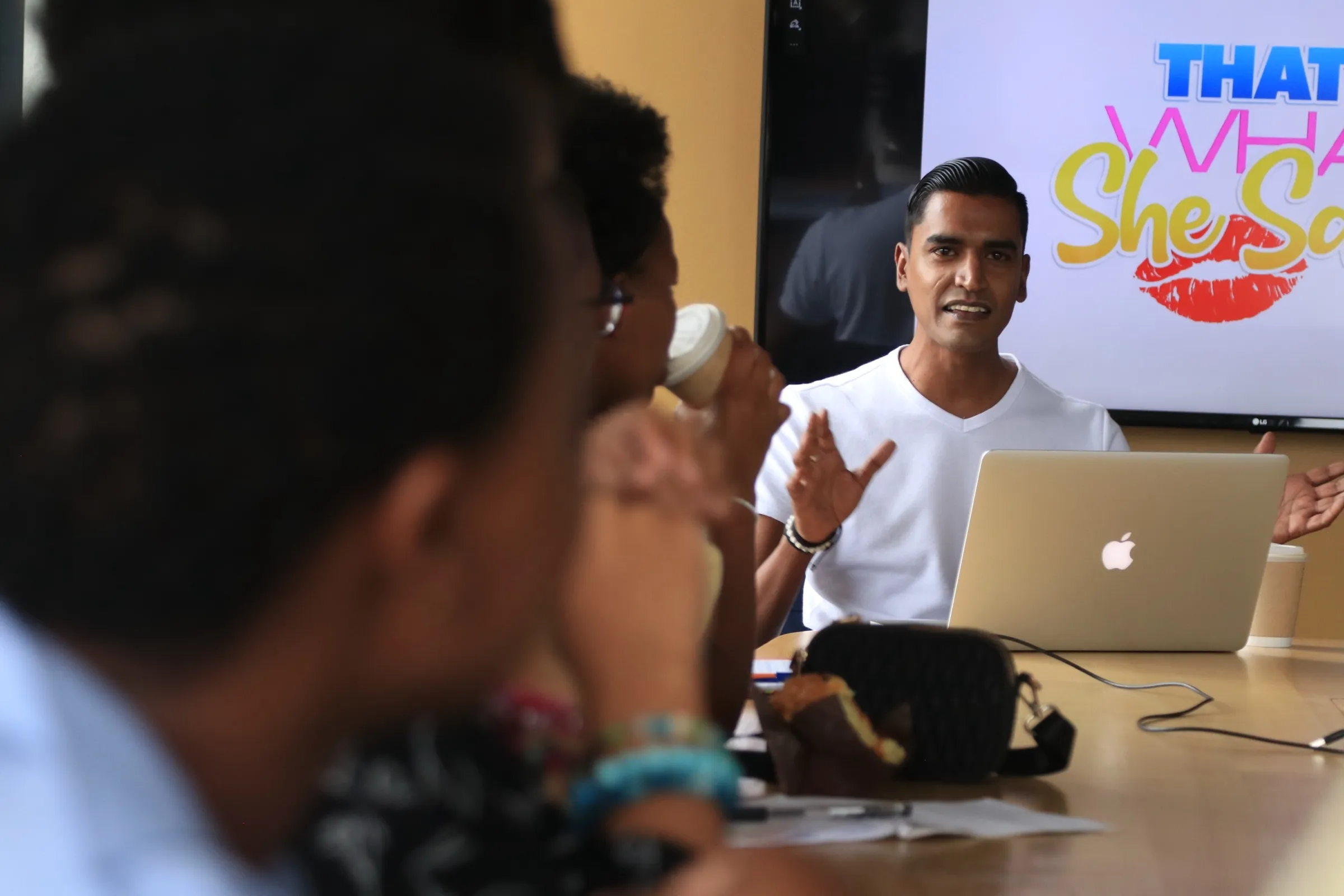 A facilitator leading a TWSS workshop in Johannesburg