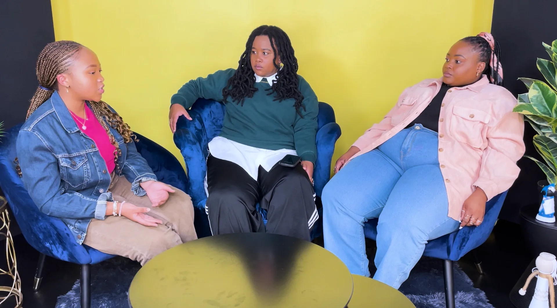 Three guests recording the TWSS podcast in Johannesburg