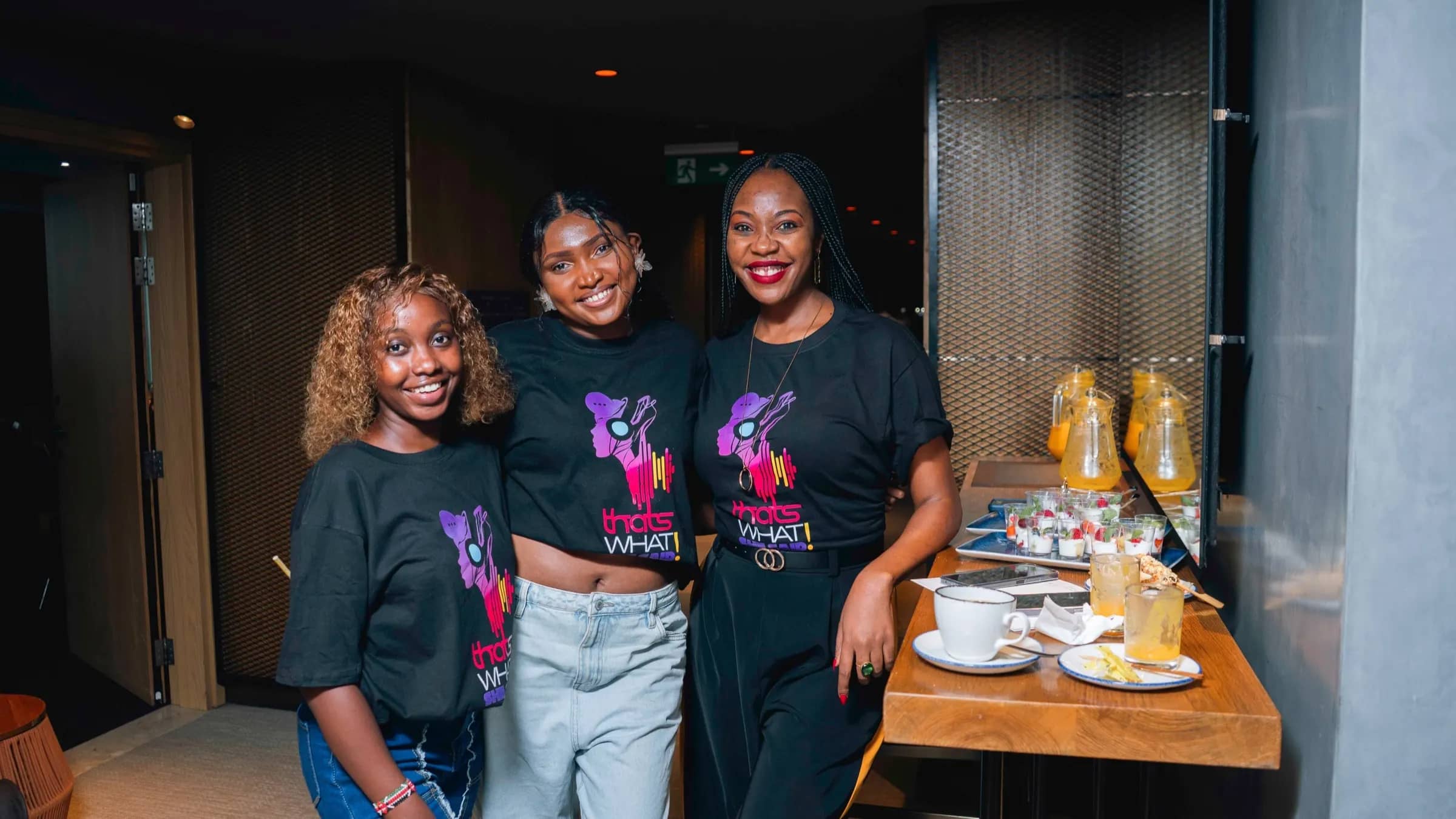 TWSS members together in their t-shirts